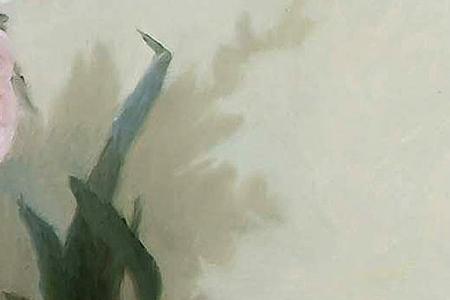 Фрагмент Peonies in a glass vase