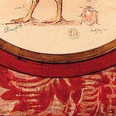 Фрагмент Петушок на красном фоне II