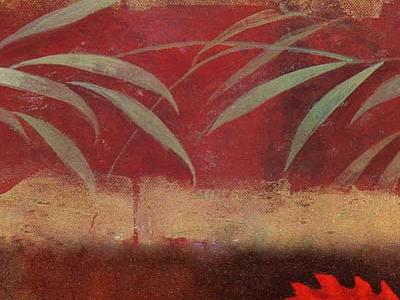 Фрагмент Петушок в темно бордовом