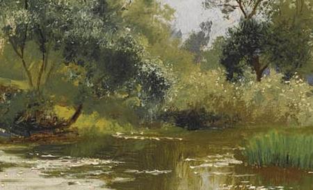 Фрагмент Пейзаж на реке