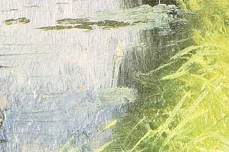 Фрагмент Пейзаж с фигурами у реки.