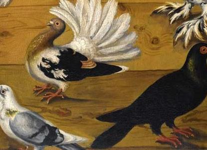 Фрагмент PIGEONS IN A LANDSCAPE