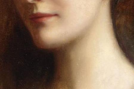 Фрагмент PORTRAIT OF A LADY WEARING A GREEN HAT