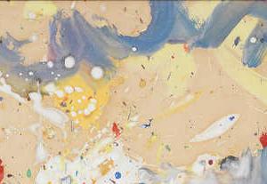 Фрагмент Портрет в красно синих тонах