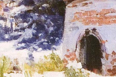 Фрагмент Ранний снег.1890-е.