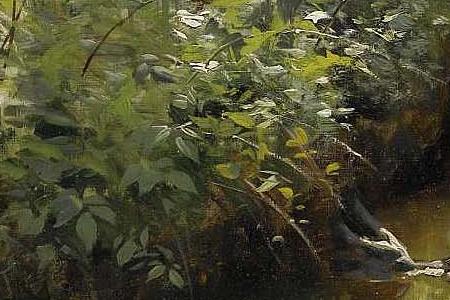 Фрагмент RIVER FLOWING THROUGH A TRANQUIL FOREST