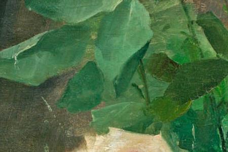 Фрагмент Розы на столе в вазе