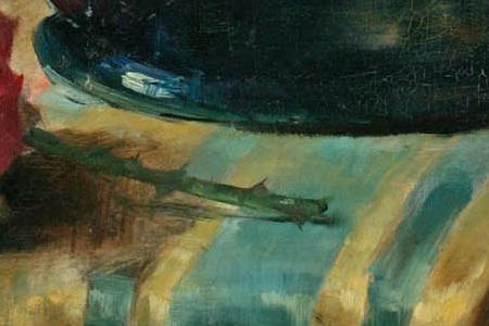 Фрагмент Розы на столе в вазе