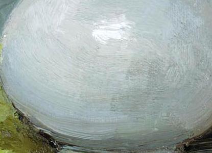 Фрагмент Розы в вазе на голубом фоне