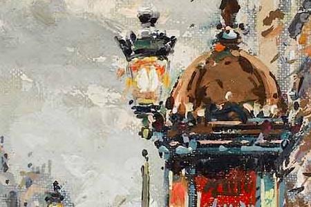 Фрагмент Rue Lafayette square Montholon Paris