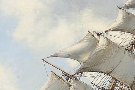 Фрагмент Scudding along - the legendary Thermopylae running under full