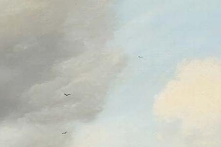 Фрагмент Sheep at rest in a landscape