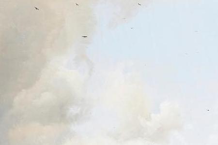 Фрагмент Sheep in a landscape