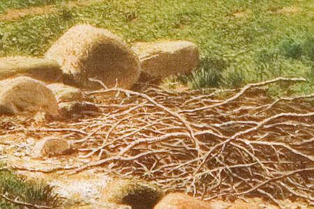 Фрагмент Швейцарский вид.1869.