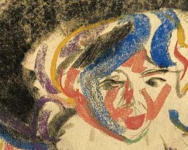 Фрагмент SITZENDES MÄDCHEN MIT HUT