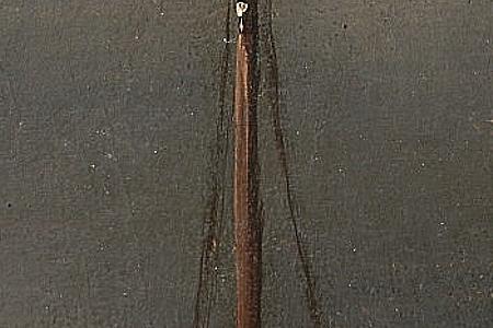 Фрагмент Skaters on a frozen river beside a village