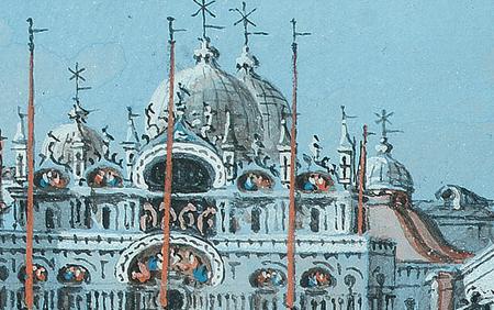 Фрагмент Square Venice looking towards the basilica di San Marco and the Cam-acomo de Guardi