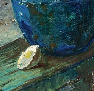 Фрагмент Средиземноморский натюрморт с цветами 2