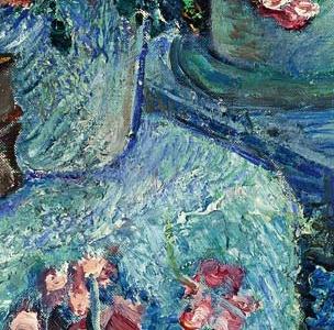 Фрагмент Средиземноморский натюрморт с цветами