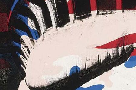 Фрагмент STATUE OF LIBERTY красно синего тона