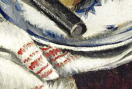 Фрагмент STILL LIFE WITH BREAD, PITCHER AND GLASS