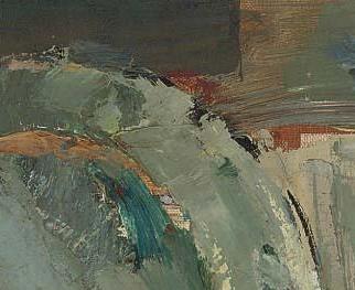 Фрагмент Still life with brown vase and orange