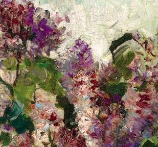 Фрагмент Still life with lilacs