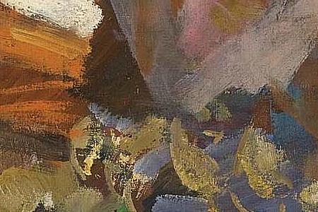 Фрагмент STILL LIFE WITH ROSES AND FRUIT