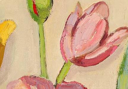 Фрагмент Still life with tulip