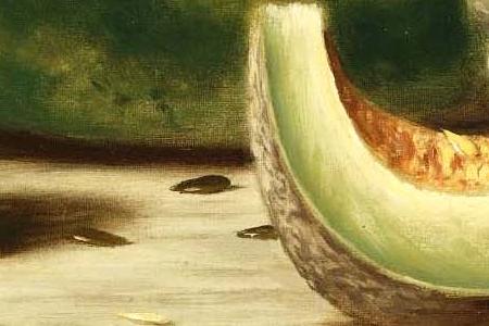 Фрагмент STILL LIFE WITH WATERMELON AND CANTALOUPE