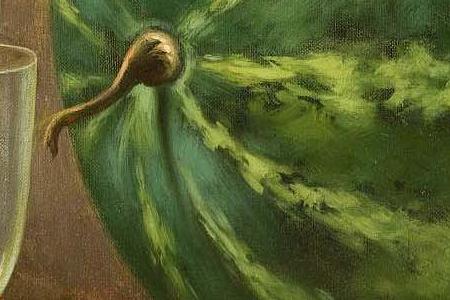 Фрагмент STILL LIFE WITH WATERMELON, JUG, AND KNIFE