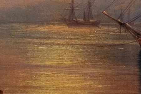 Фрагмент Суда на рейде.1851.