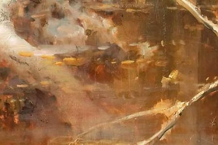 Фрагмент Sunset in the forest