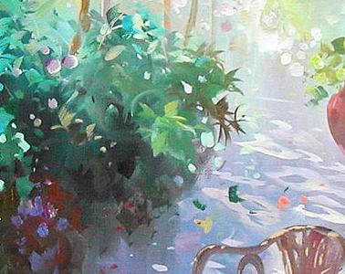 Фрагмент Tea in the garden