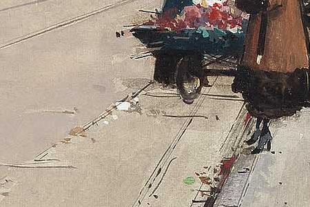 Фрагмент The flower seller at Notre Dame Paris