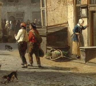 Фрагмент THE KOOPMANSSTRAAT AND MARKET BRIELLE