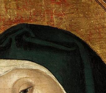 Фрагмент The Madonna with a small donor figure