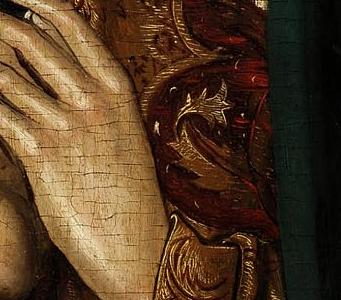 Фрагмент The Madonna with a small donor figure