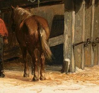 Фрагмент THE SMITHY OF CULEMBORG IN WINTER TIME