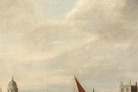 Фрагмент The Thames at Lambeth Palace with St Paul Cathedral and Westminster bridge beyond London