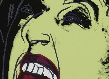 Фрагмент THE WITCH на темно фиолетовом фоне