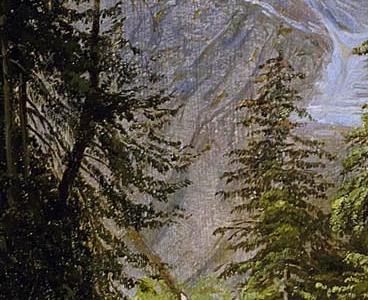 Фрагмент Torrent de montagne bord de sapins