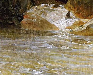 Фрагмент Torrent de montagne bord de sapins