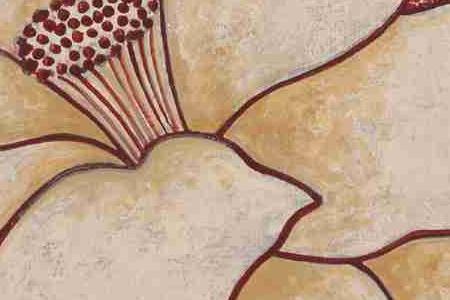 Фрагмент Цветок на красном 2