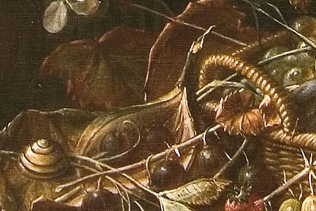 Фрагмент Цветы и фрукты.