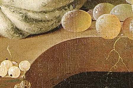 Фрагмент Цветы и фрукты.1855.