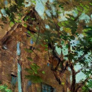 Фрагмент Улицы старого Нью Йорка летом