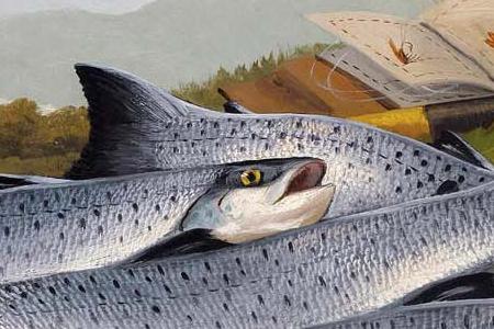 Фрагмент Улов в горной реке