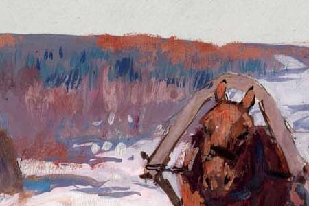 Фрагмент В поле на санях