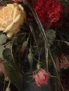 Фрагмент Vase of Flowers and a Visiting Card